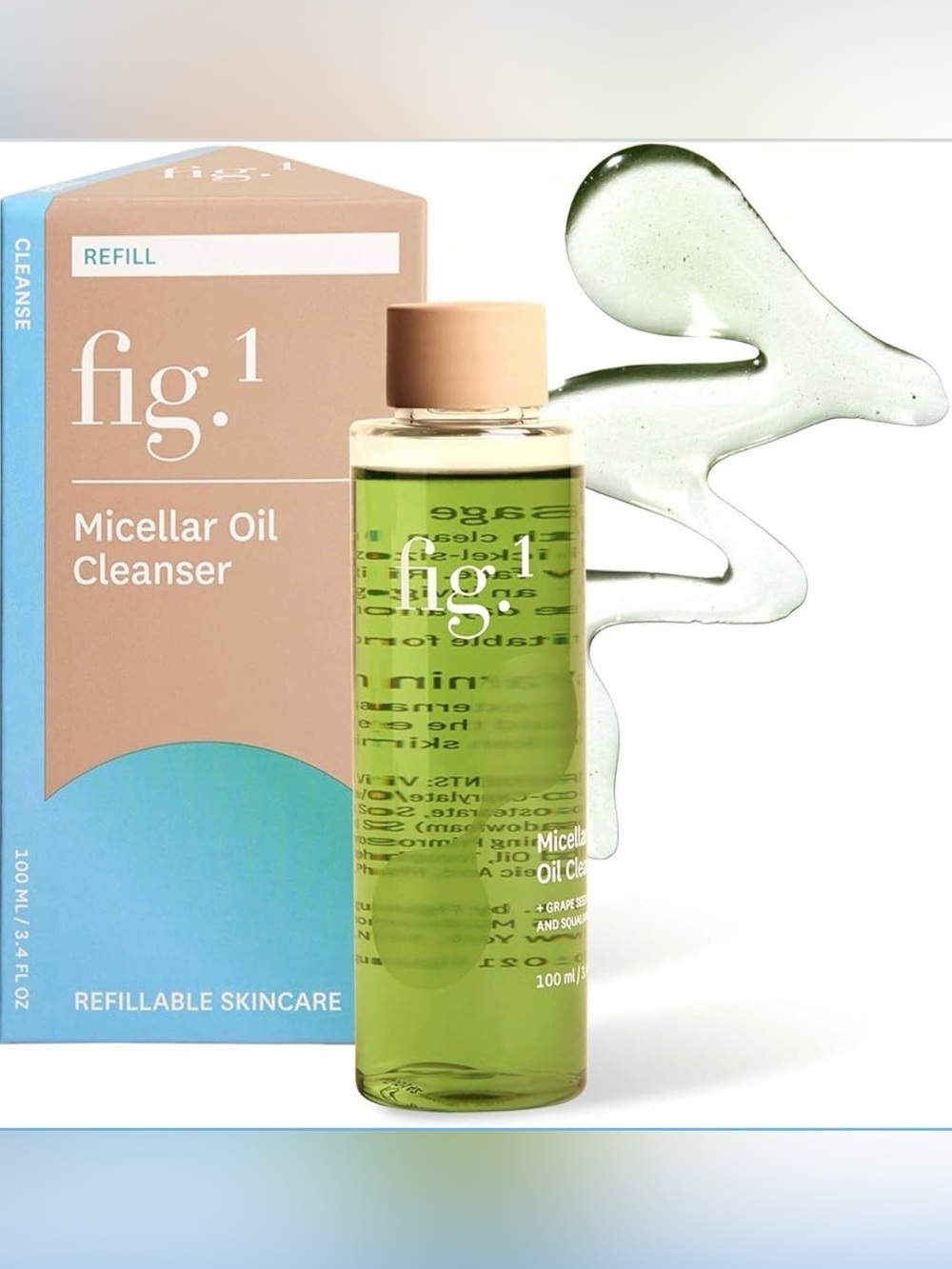 Micellar Oil Cleanser Refill for Face - Makeup Remover Cleansing oil